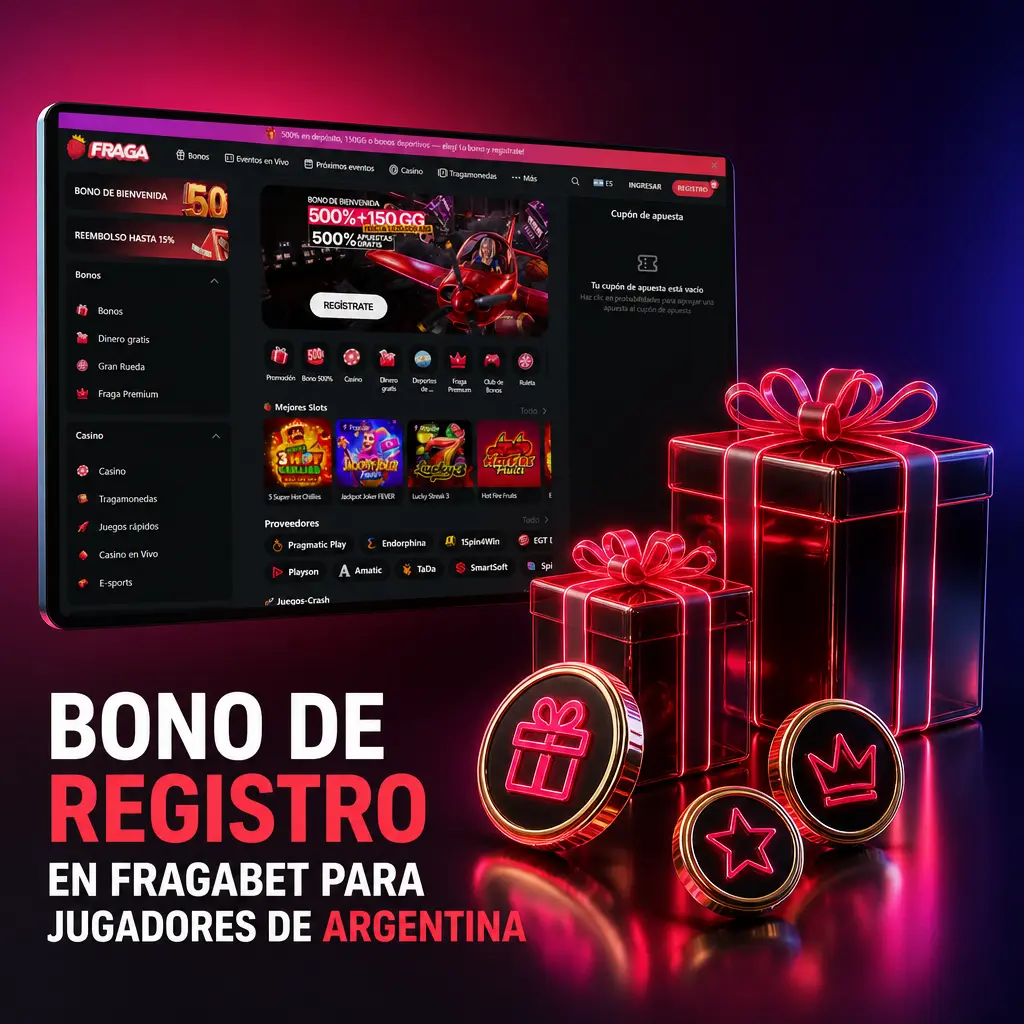 Bono de bienvenida Fragabet: hasta 1.350.000 ARS en giros gratis, bono deportivo y fichas Aviator en 5 depósitos