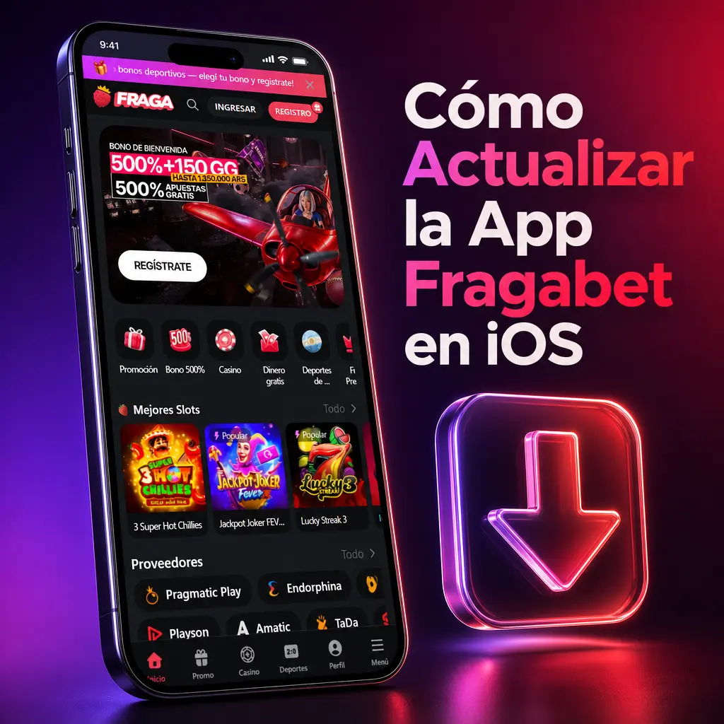 Pasos para actualizar la app Fragabet en iOS: verificá la versión, descargá la actualización e instalala en tu iPhone o iPad.